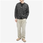 Pop Trading Company Men's Paisley Cardigan in Anthracite/Black