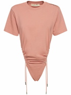 Y/PROJECT - Ruched Classic Cotton T-shirt Bodysuit