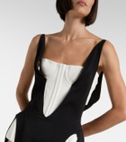 Mugler re/edit crêpe corset gown