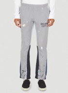 Logo Print Flare Track Pants in Grey