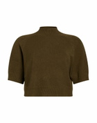 Manila Grace Womens Turtleneck Military in Green