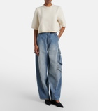 Alaïa Cropped cashmere and wool-blend sweater