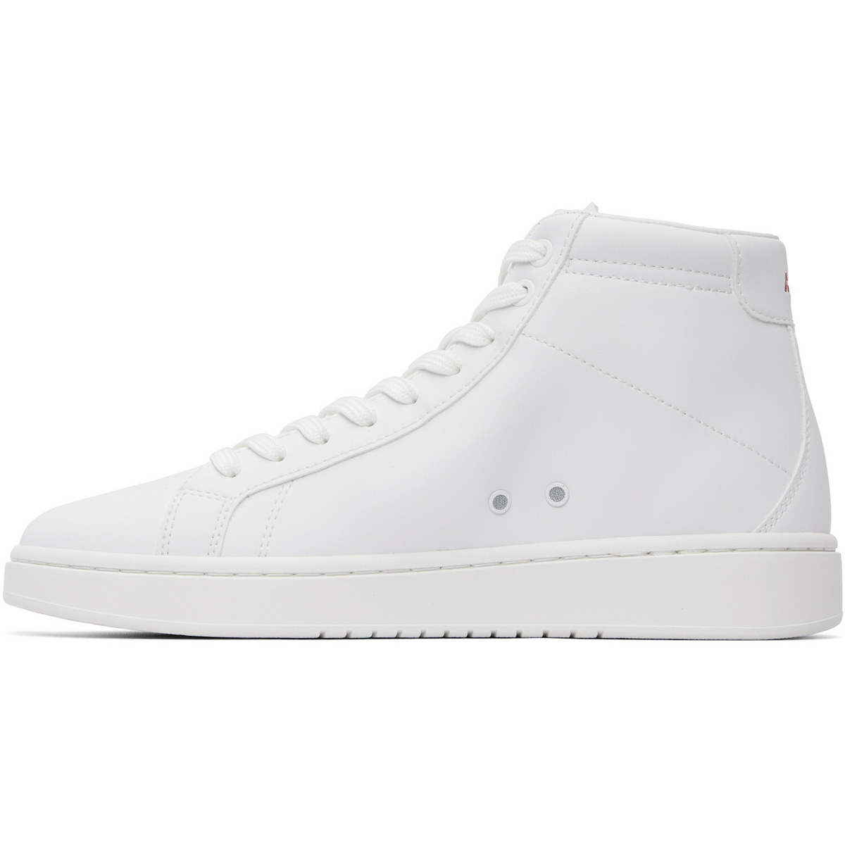 Hugo White Faux-Leather High-Top Sneakers