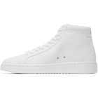 Hugo White Faux-Leather High-Top Sneakers