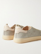 Officine Creative - Kombo Leather-Trimmed Suede Sneakers - Gray