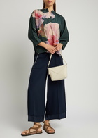 High Printed Satin Blouse Multicoloured 1