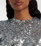 Coperni Zero Waste draped sequined minidress