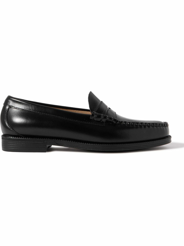 Photo: G.H. Bass & Co. - Easy Weejuns Larson Glossed-Leather Penny Loafers - Black