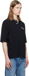 Dsquared2 Black 'Dsquared2 Signature' Tennis Fit Polo