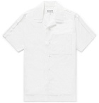 Maison Margiela - Camp-Collar Distressed Cotton-Poplin Shirt - White