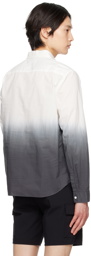 Theory White & Gray Bronson Shirt