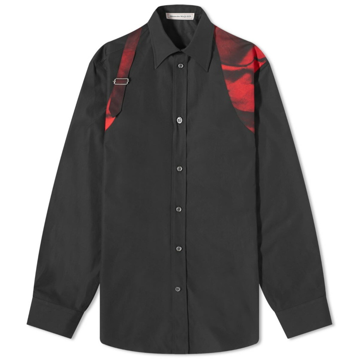 Photo: Alexander McQueen Men's Printed Harness Shirt in Black/Red