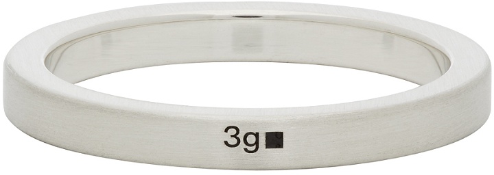 Photo: Le Gramme Silver Brushed 'Le 3 Grammes' Ribbon Ring