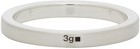 Le Gramme Silver Brushed 'Le 3 Grammes' Ribbon Ring
