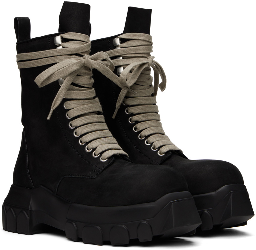 【Rick Owens】ブラック Porterville Army Tractor ブーツ Rick Owens Black Porterville Army Tractor Boots Rick Owens