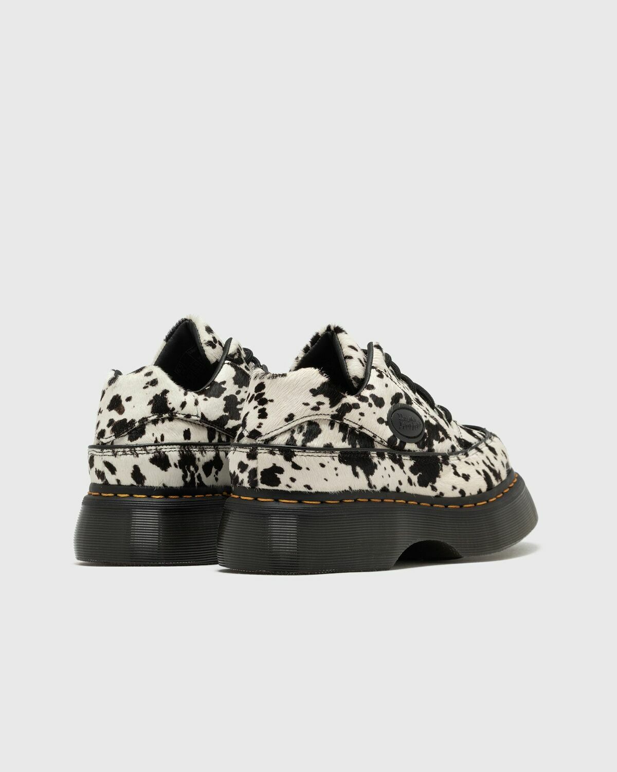 Dr.Martens Buzz 5i Cream+Black Dalmatian Print Hair On Multi-color Womens Casual Shoe