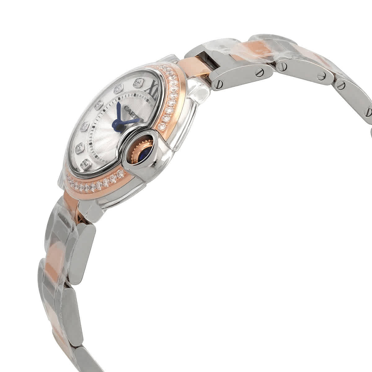 Cartier Ballon Bleu Quartz Diamond Silver Dial Ladies Watch W3BB0028