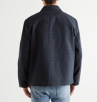 Club Monaco - Checked Cotton-Blend Blouson Jacket - Blue