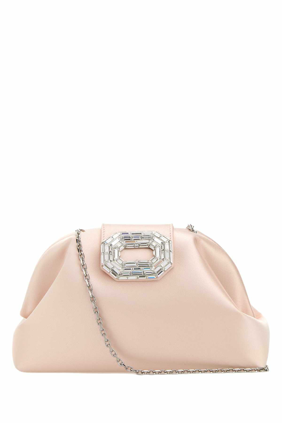 トートバッグ AMINA MUADDI Orange Satin Vittoria Crystal Handbag Vittoria Crystal Bag Butter Satin And White Crystals