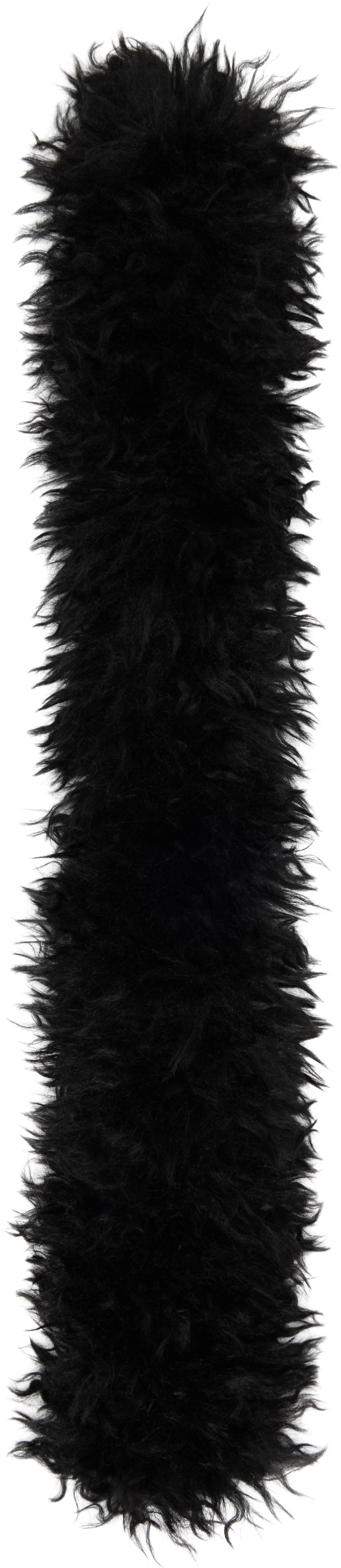 Anna Sui Black Faux-Fur Scarf