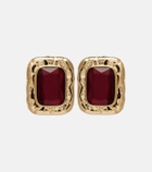 Self-Portrait Embellished gold-plated earrings