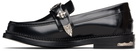 Toga Pulla Black Polished Leather Loafers