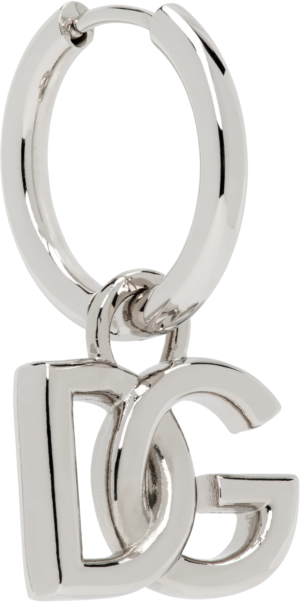 Dolce&Gabbana Silver 'DG' Logo Single Earring