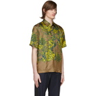 Dries Van Noten Tan Floral Short Sleeve Shirt