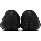 Ferragamo Black Gancini Driver Ornament Loafers