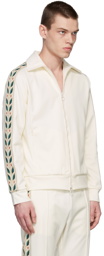 Casablanca Off-White Laurel Zip-Up Sweater