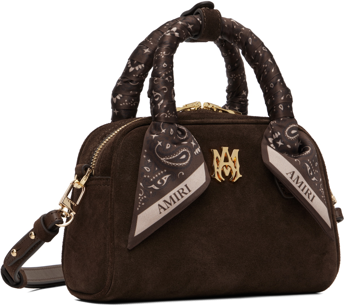 AMIRI Brown Micro MA Bowling Bag