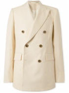 Wales Bonner - André Double-Breasted Woven Blazer - Neutrals