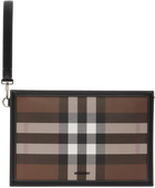 Burberry Brown E-Canvas Check Document Holder