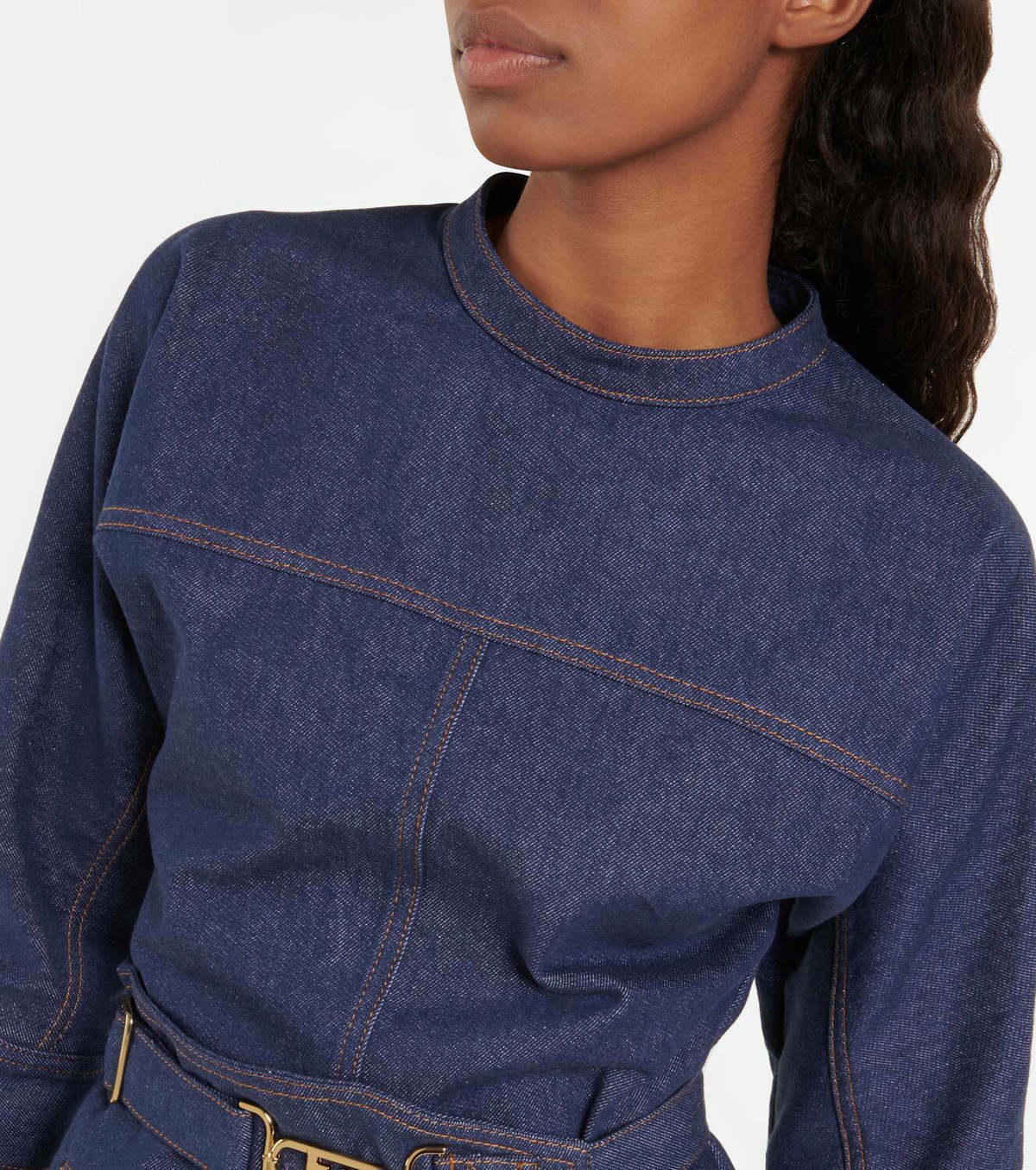Fendi Belted denim minidress