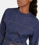 Fendi Belted denim minidress