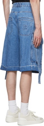 Balmain Blue Cargo Shorts