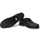 Noah - Sperry The Captain's Oxford Croc-Effect Leather Shoes - Black