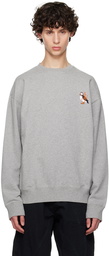 JW Anderson Gray Puffin Embroidered Sweatshirt