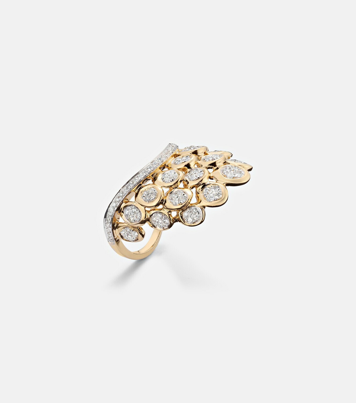 Rainbow K Blossom 14kt gold ring with diamonds