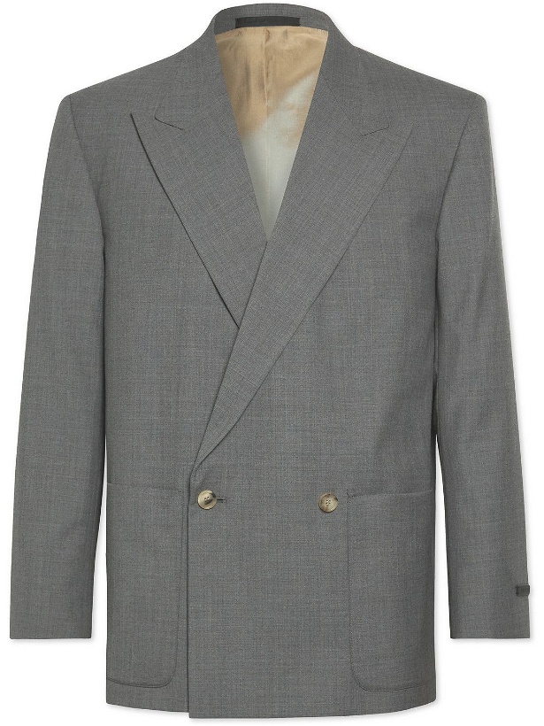 Photo: Fear of God - Double-Breasted Super 120s Wool Suit Jacket - Gray