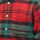 Portuguese Flannel Men's Lars Blanket Check Overshirt in Red/Green/Black