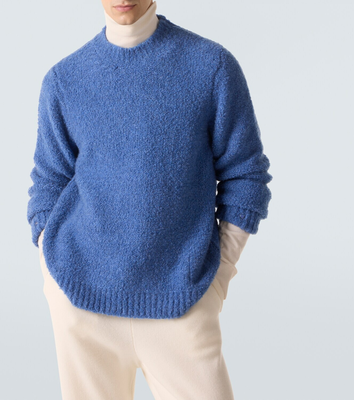 God's True Cashmere Cloud cashmere sweater with lapis lazuli