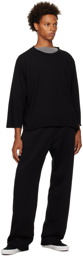 Les Tien Black Oversized Long Sleeve T-Shirt