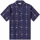 Universal Works Men's Indian Ikat Road Shirt in Indigo