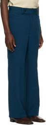 NEEDLES Navy Poly Light Double Cloth Boot-Cut Trousers