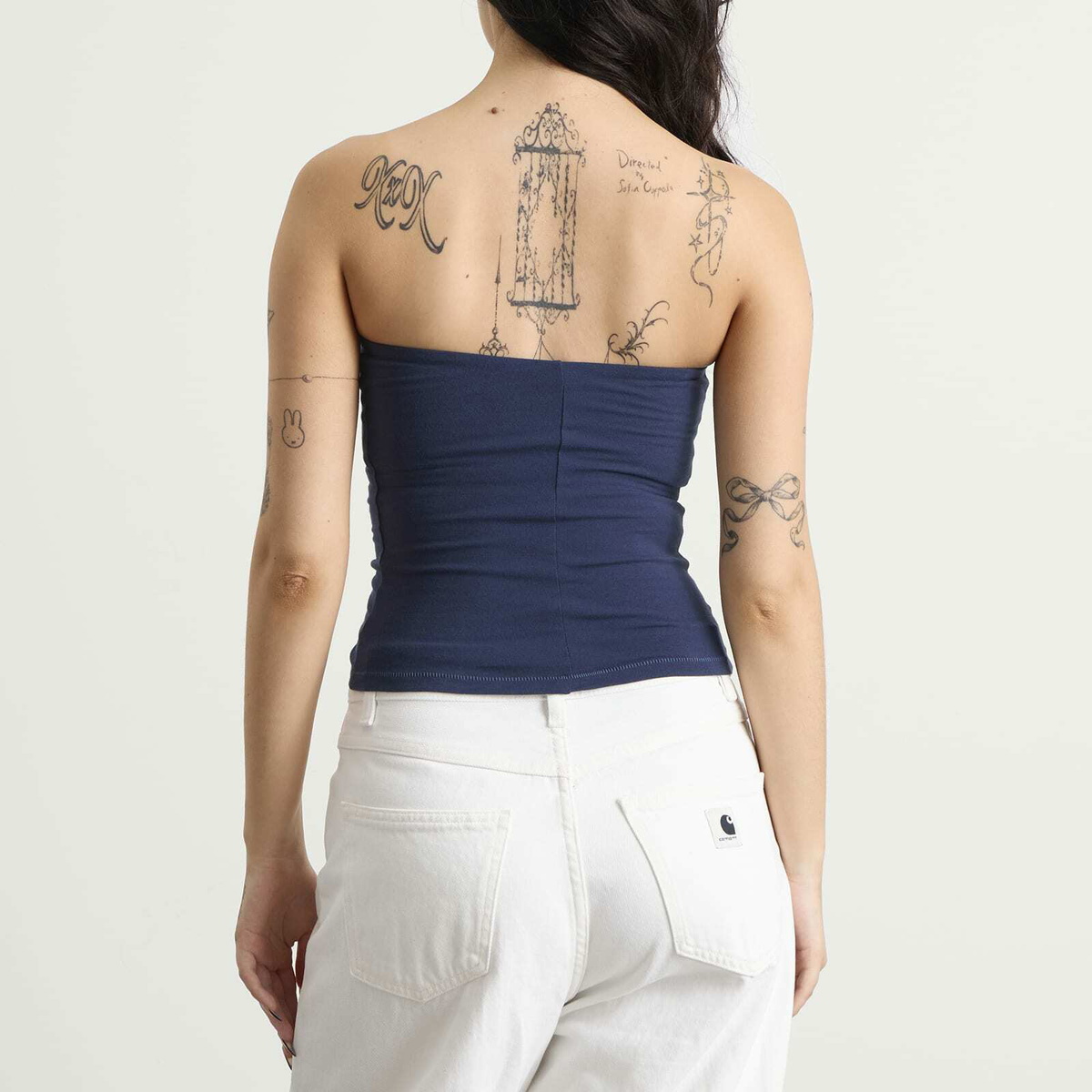 SKIMS Women's Cotton Jersey Tube Top in Navy