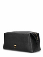 AMI PARIS Paris Paris Grained Leather Pouch