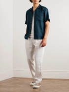 Theory - Noll Camp-Collar Linen Shirt - Blue