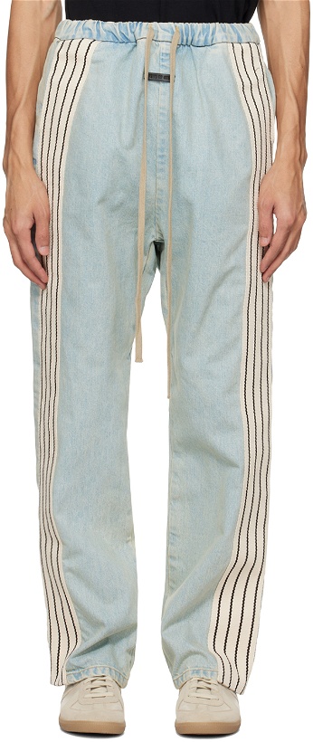 Photo: Fear of God Blue Striped Forum Jeans