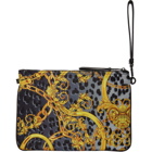 Versace Jeans Couture Grey Leo Chain Print Pouch